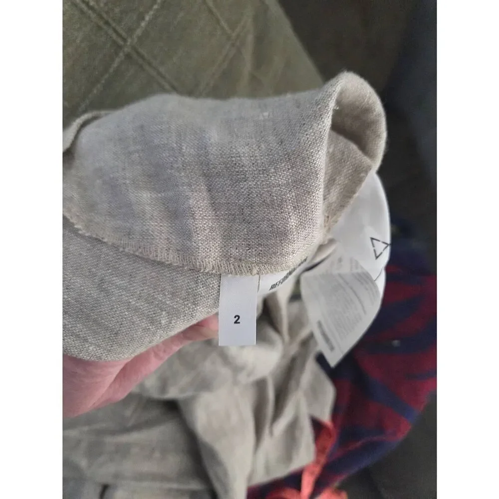 Reformation Amara Linen Feel Cropped Jumpsuit Sz. 2